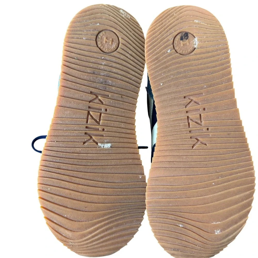 Kizik Madrid Eco Navy Blue Suede Hands-Free Slip On Sneakers Mens 6 Womens 7.5